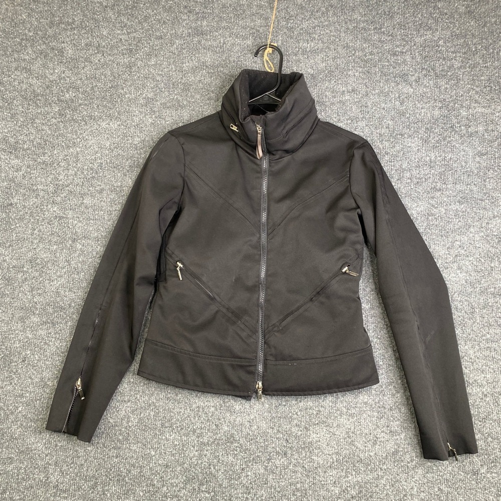 Erin Snow Womens XS Black Full Zip Ski Jacket Powder Skirt 410211 Seam Sealed